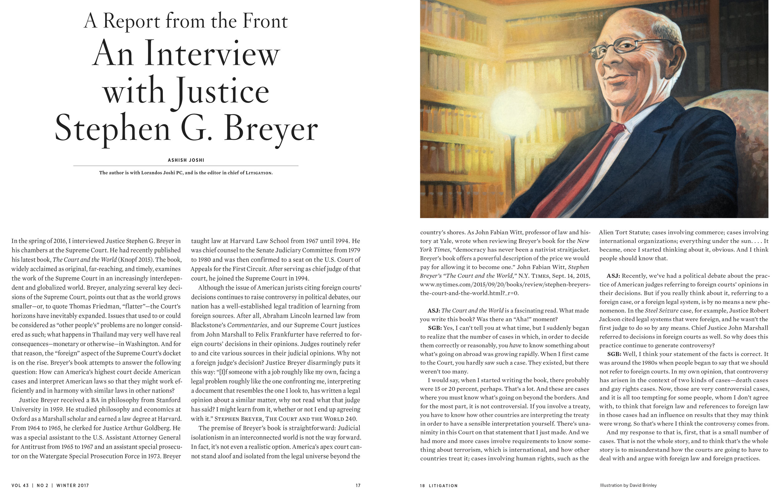   Justice Breyer  | Litigation magazine 