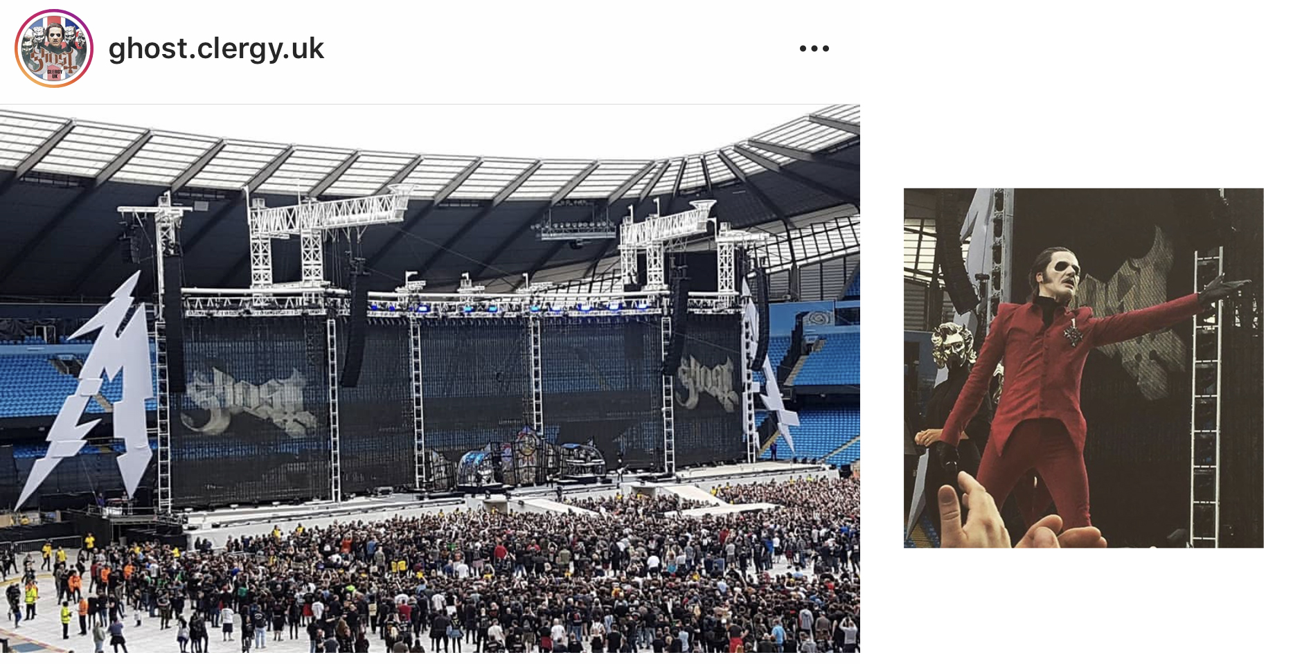 GHOST | marble logo stage projection Metallica Worldwired European Summer Tour 2019 (GHOST opening band) | Etihad Stadium | Manchester, England June 18, 2019 Acrylic on paper and digital