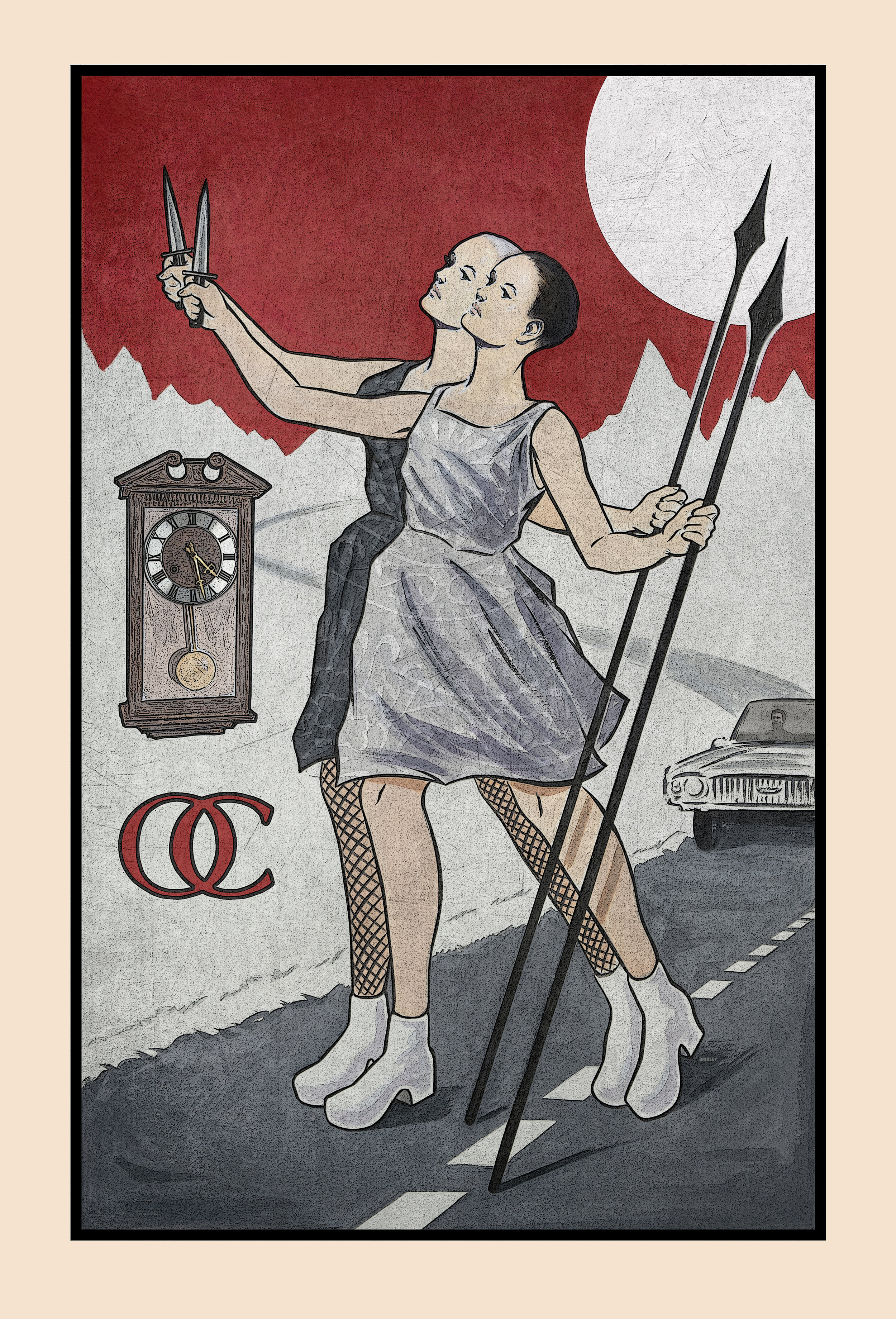   OVERCOATS | ‘The Fool’   Inspired by a tarot card of the same name — the card signifies taking a blind, courageous, leap of faith.  300 fans were sent an exclusive postcard of the design. September 2019. 