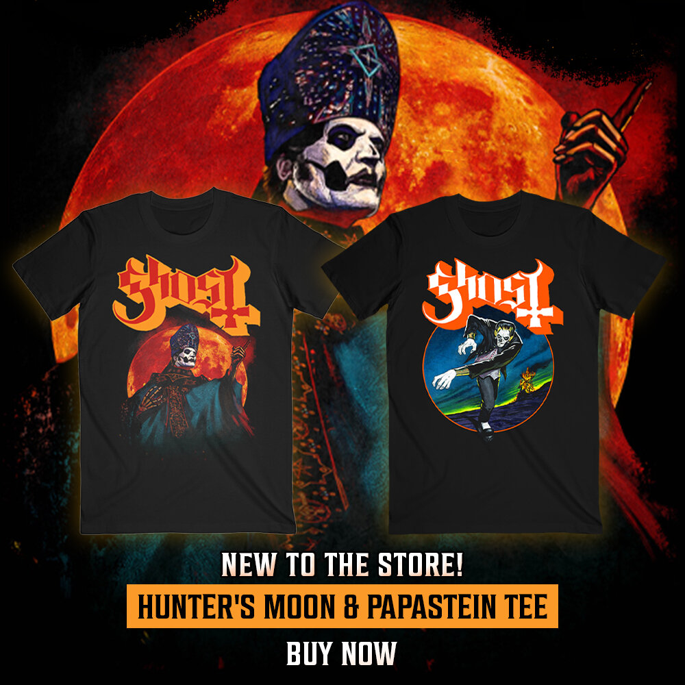   GHOST |  Hunter’s Moon  and  Papastein  t-shirt art  