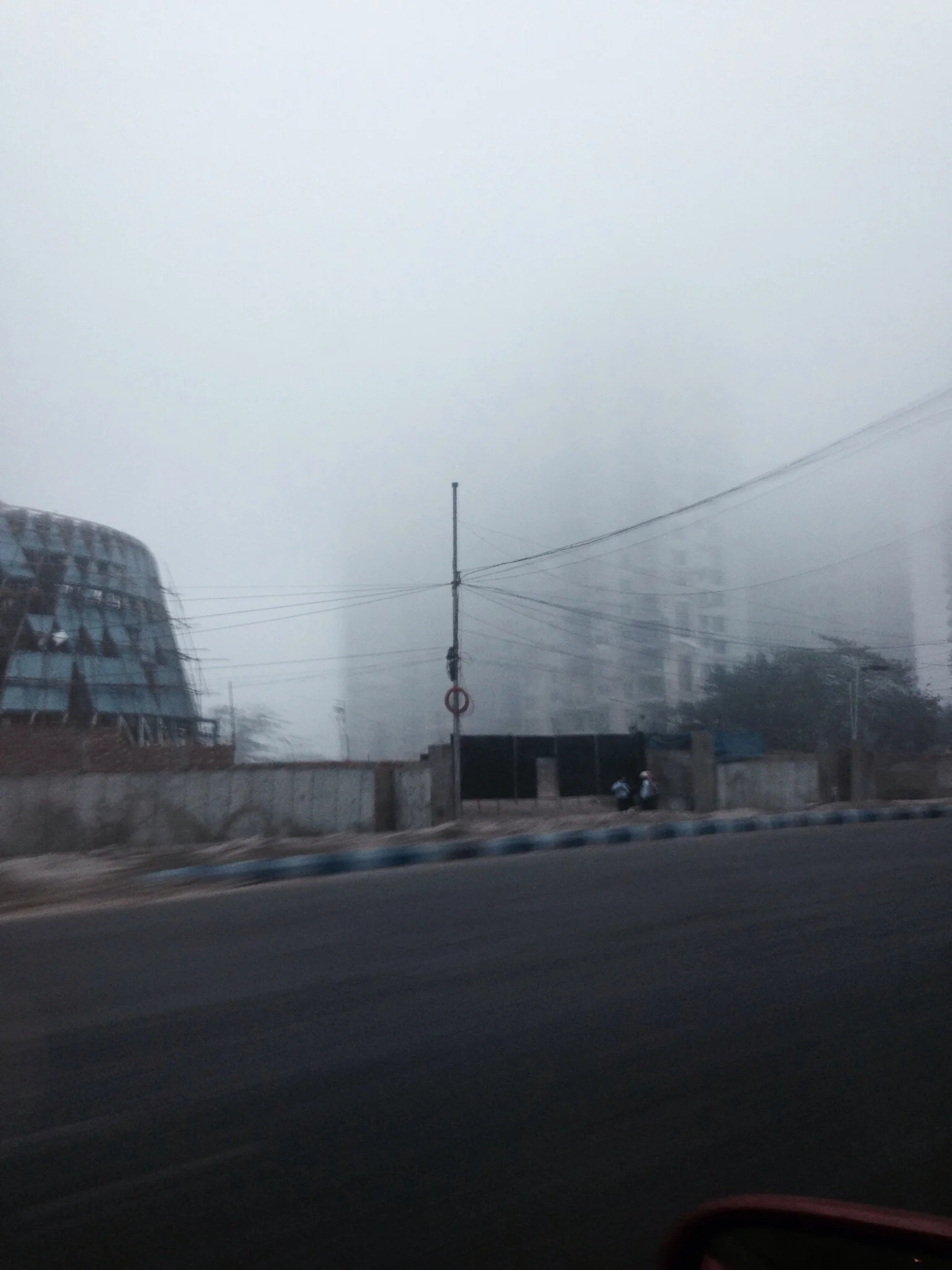 Just outside the airport......