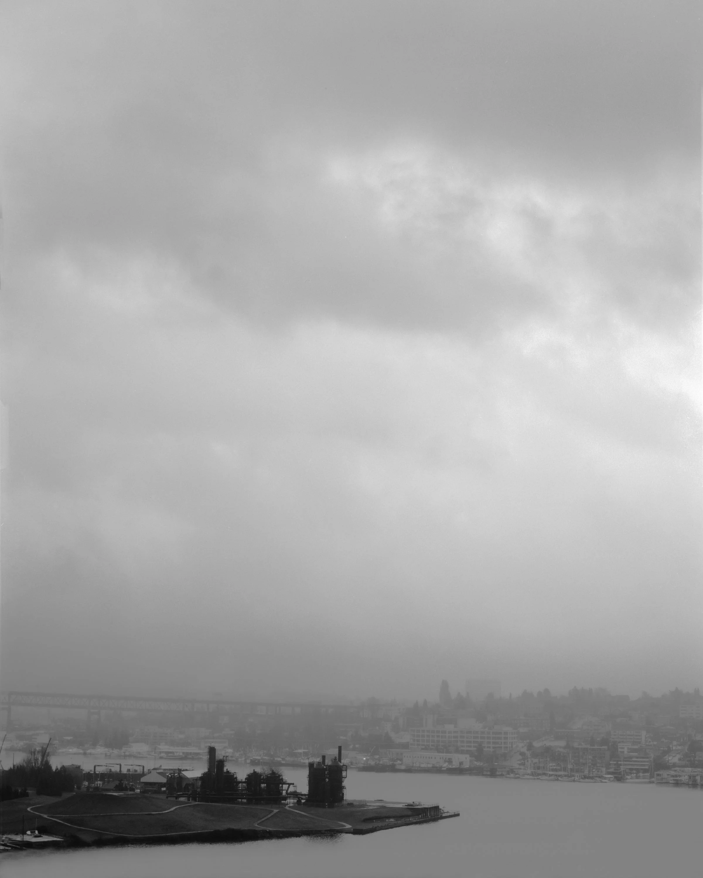 Greyscape (Lake Union), 1991, Silver Print, 47-1/2 x 37-1/2 inches