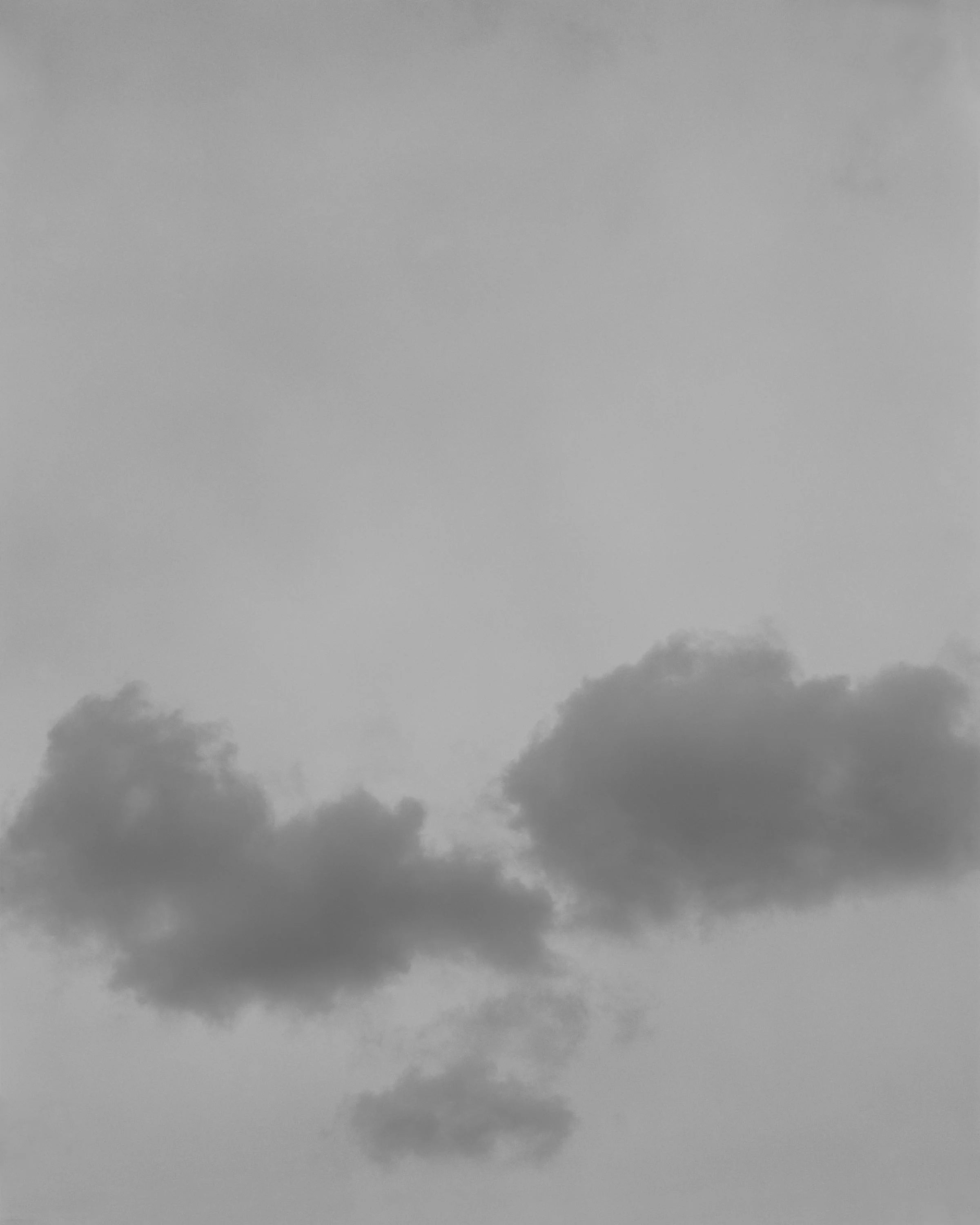 Greyscape (Two Clouds), 1991, Silver Print, 47-1/2 x 37-1/2 inches