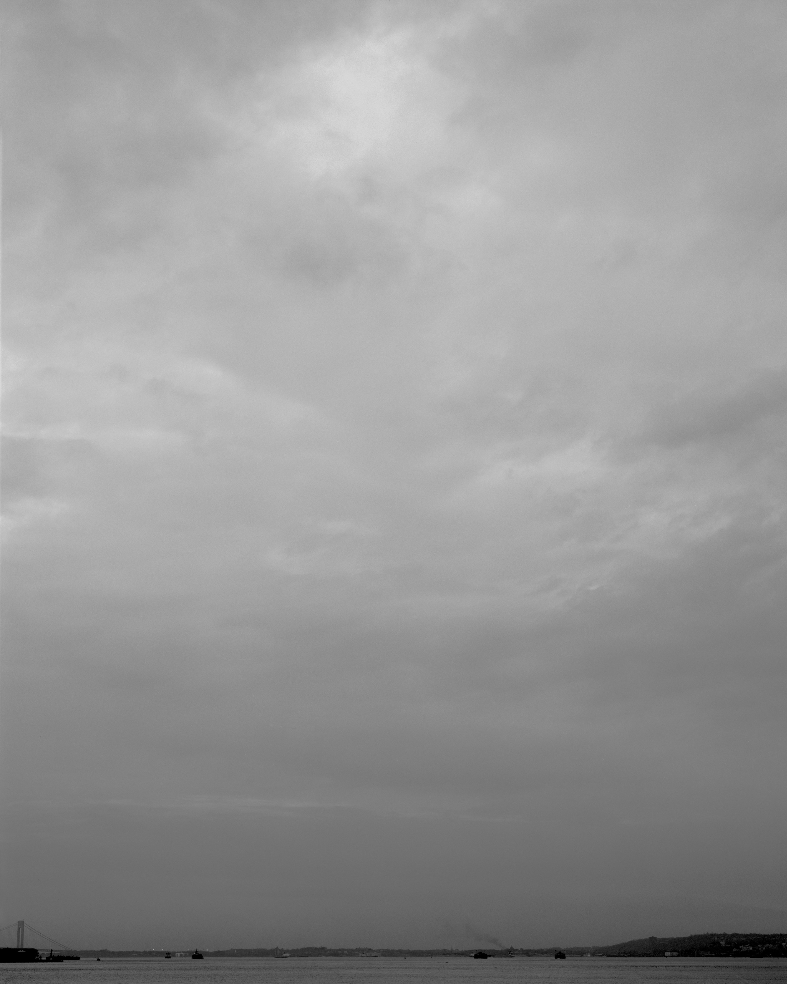 Greyscape (Bay with Boats), 1991, Silver Print, 47-1/2 x 37-1/2 inches