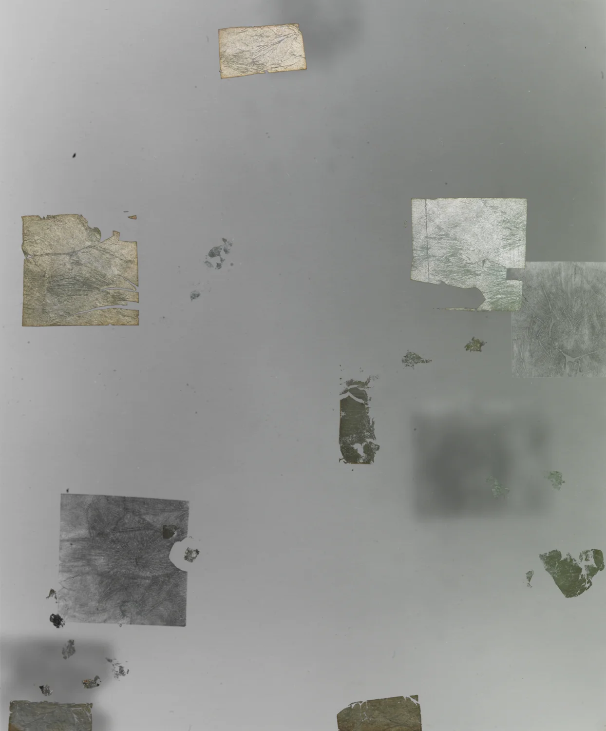 Silver Print (For Frith I), 2007, silver leaf & wax on silver print, 24 x 20 inches