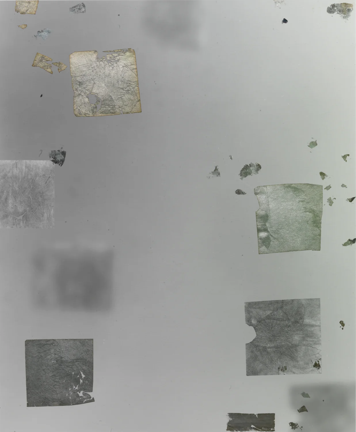 Silver Print (For Frith II), 2007, silver leaf & wax on silver print, 24 x 20 inches