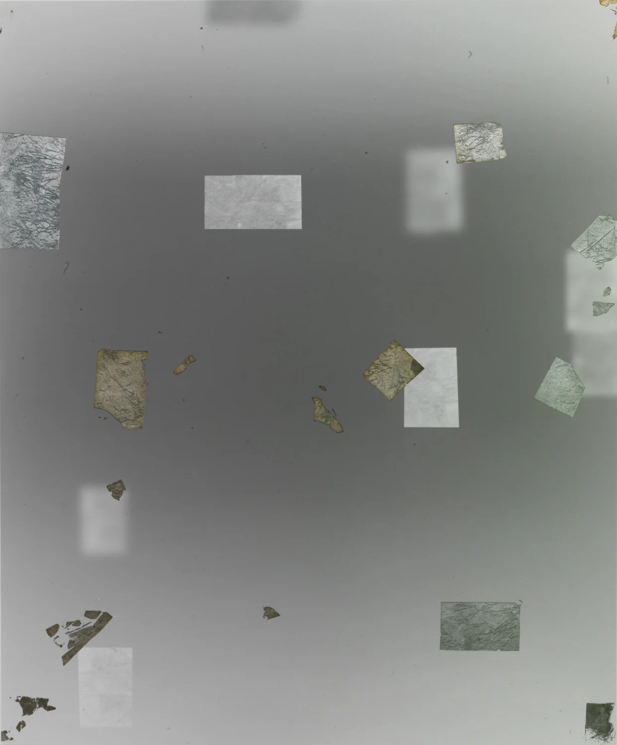 Silver Print (For Le Secq), 2007, silver leaf & wax on silver print, 24 x 20 inches