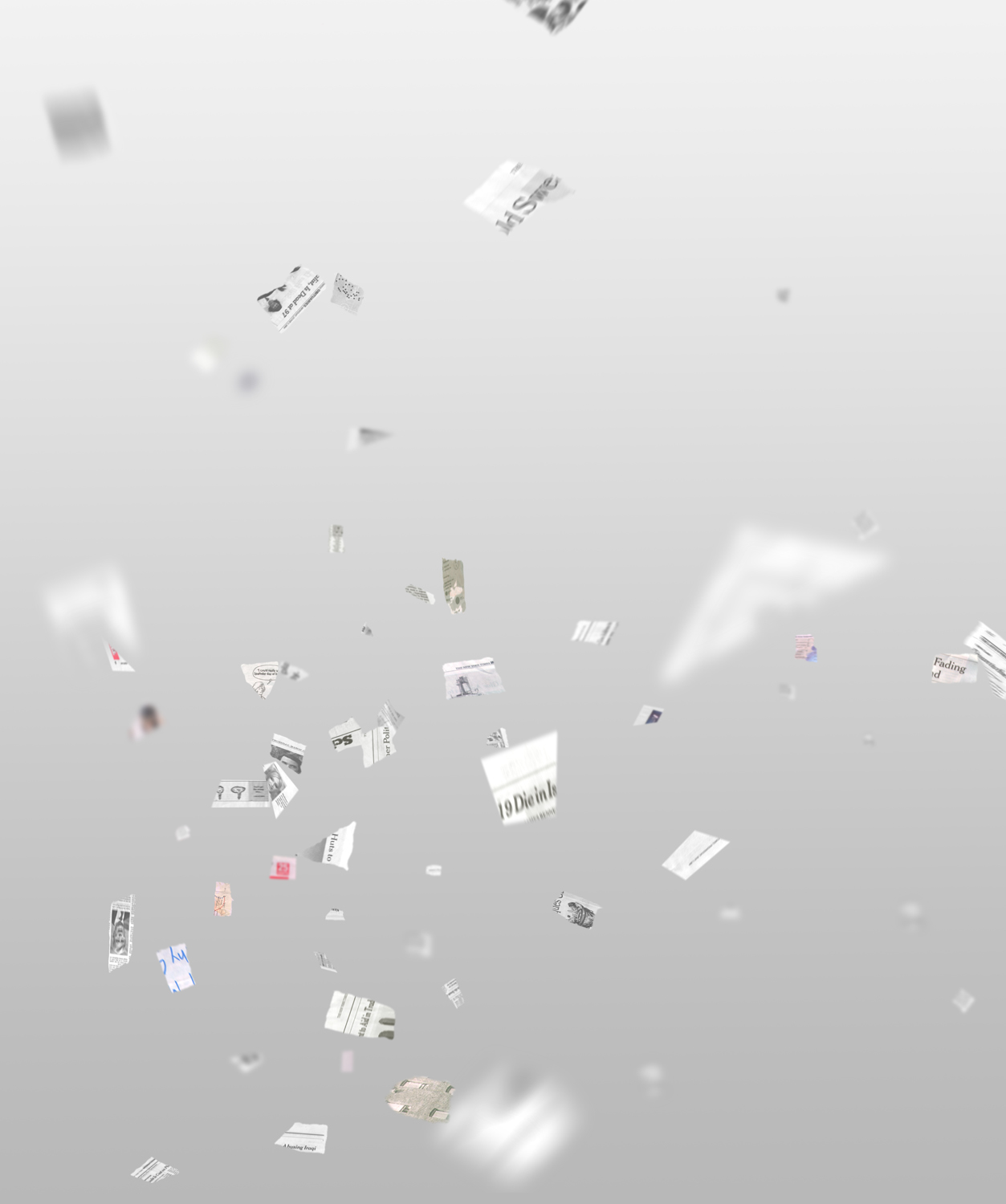 2006 Newsprint Falling — Bing Wright