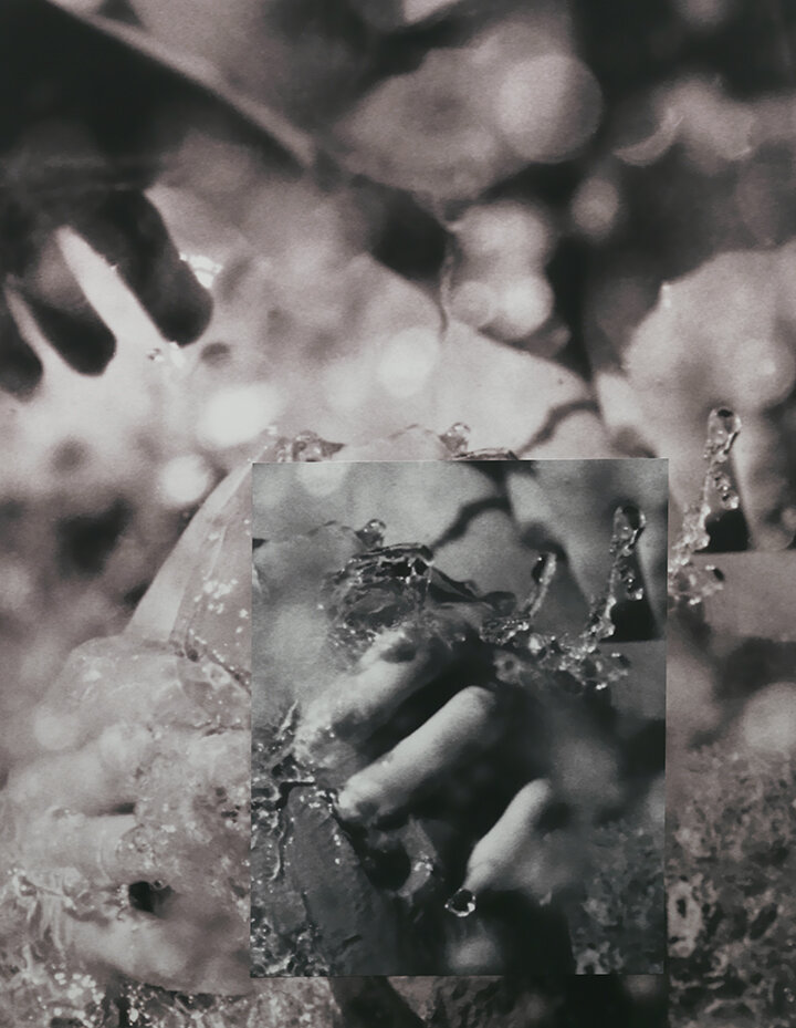 Football / Blow Up, 2019, 2 Archival Inkjet Prints Layered, 50" x 40" 