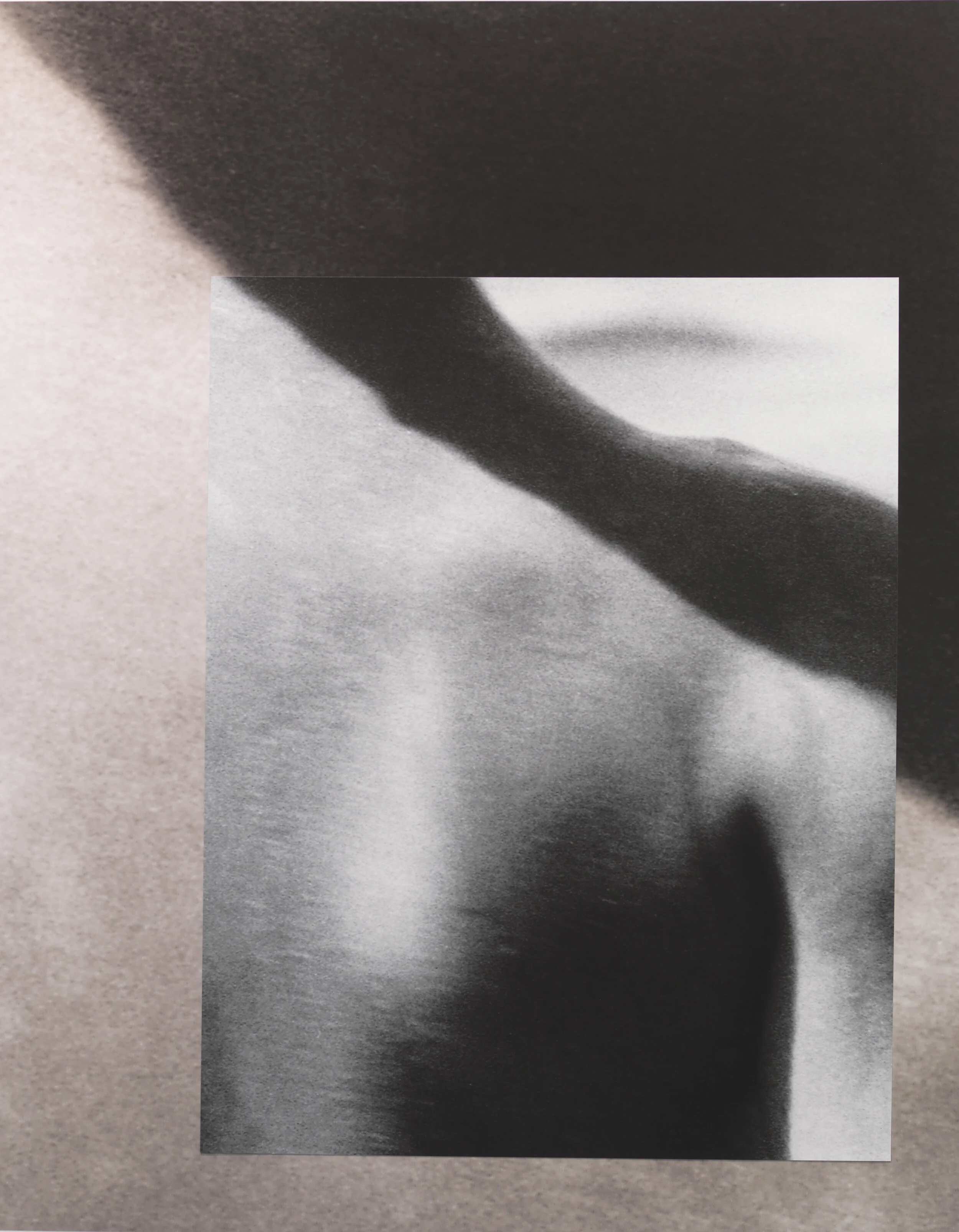 Shoulder Shadow / Blow Up, 2019, 2 Archival Inkjet Prints Layered, 50" x 40"  