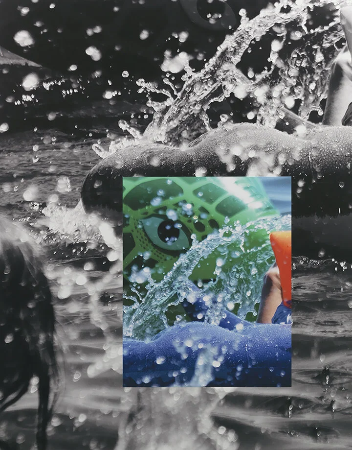 Splash / Blow Up, 2019, 2 Archival Inkjet Prints Layered, 50" x 40"  