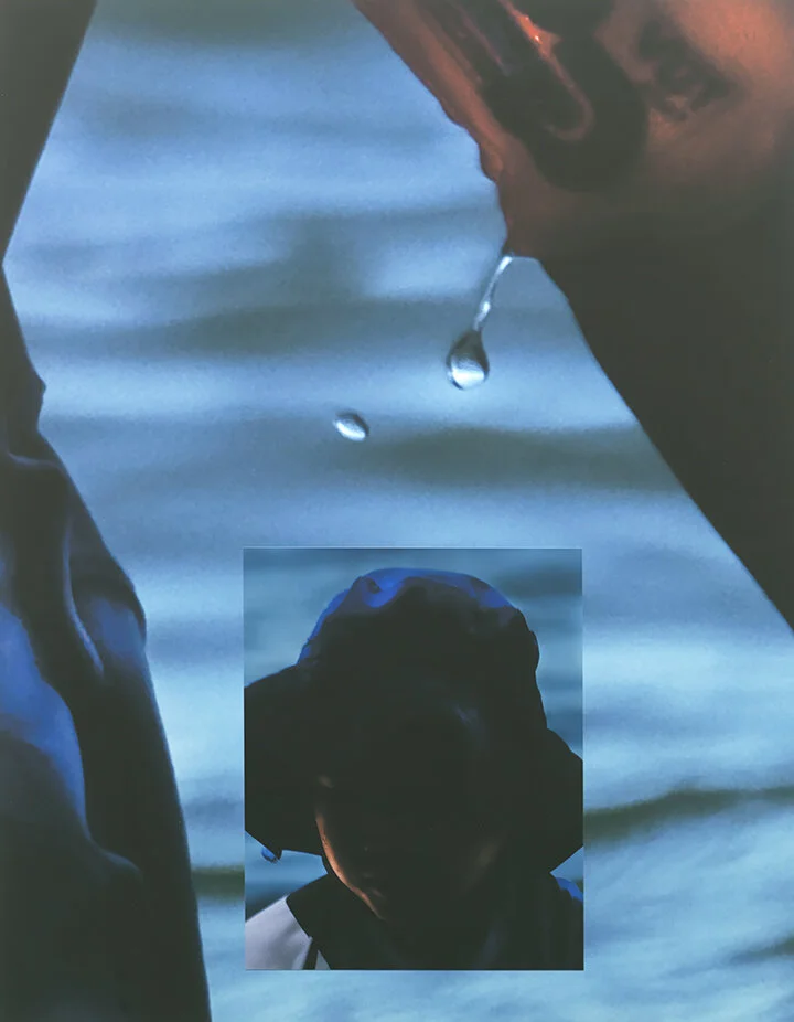 Sunhat / Blow Up, 2019, 2 Archival Inkjet Prints Layered, 50" x 40"  