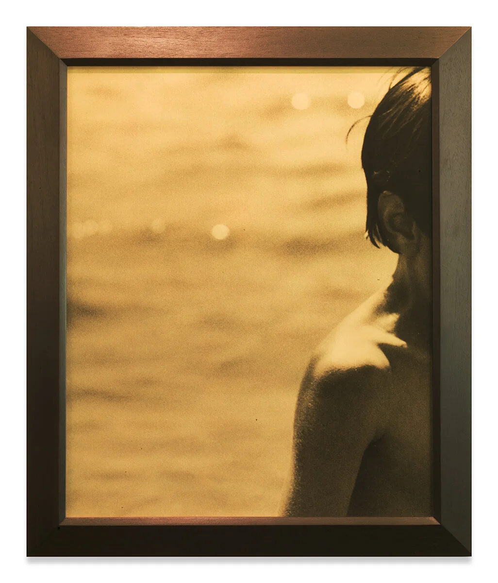  Goldtones / Boys Shoulder, 2021, Plexiglass with 24 carat gold leaf, 23.5" x 19.5"   