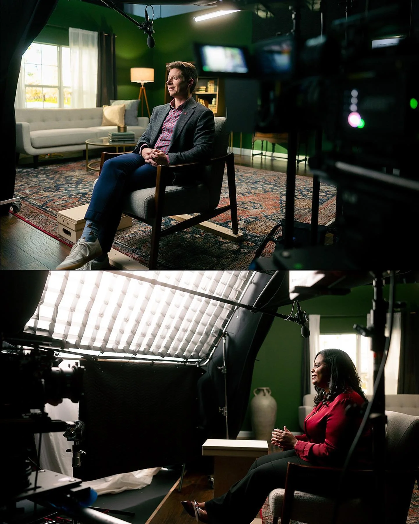 Camera used = Arri Alexa Mini LF + Ziess Supreme Primes + 1/4 Pro mist.

Key light = Aputure 600D Pro + 300Dii double diffused through 1/2 grid cloth and 6x6 artificial silk scrim with 45˚ grid.

Overhead light = Aputure 1200D double diffused shootin