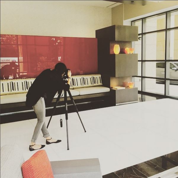 So great to see  @studiomaha  in action! Thanks for shooting our lobby renovation project today Maha!!!  #design   #interiordesign   #modern   #moderndesign   #renovation   #sandiego   #marinadistrict   #kristibyersarchitect  