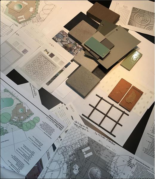 We had a fun materials reveal at a client design review meeting today. #whatanarchitectdoes #architecture #design #residentialdesign #modern #materials #finishmaterials #exteriorspaces #outdoorlivingroom #sketches #tile #palette #materialspalette #k
