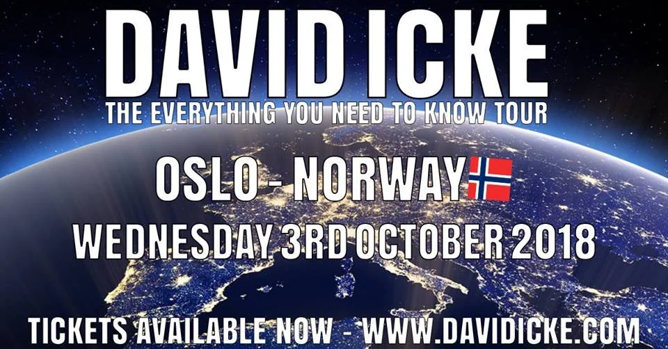 David Icke - Live in Oslo - Wednesday 3rd October
