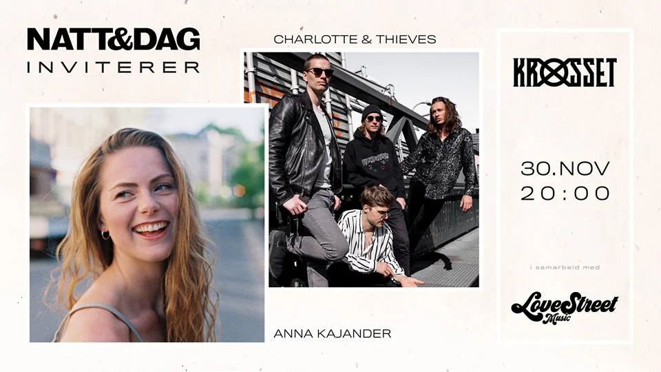 Natt&Dag inviterer: Anna Kajander og Charlotte & Thieves