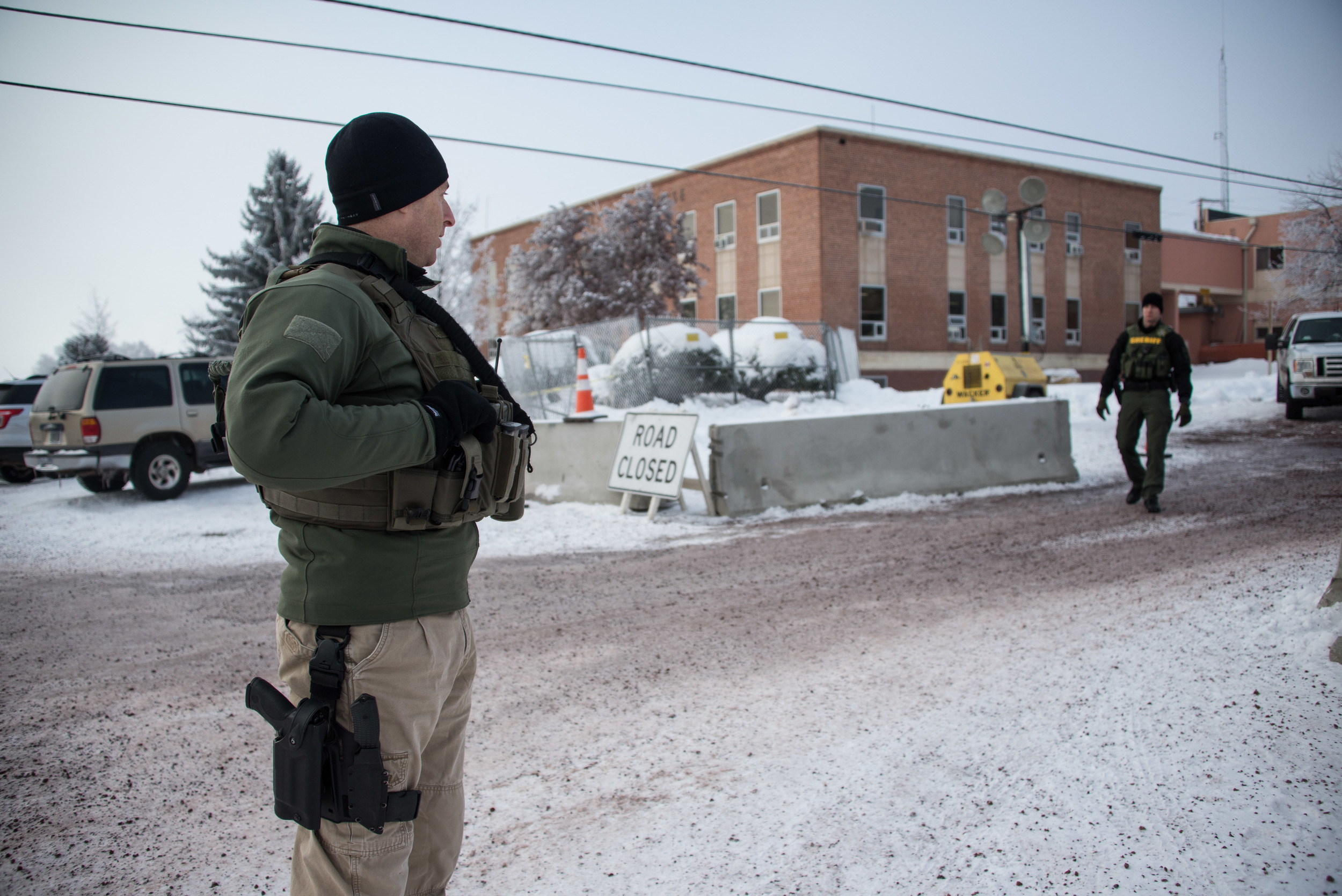 Sheriffs Guard Harney County Courthouse