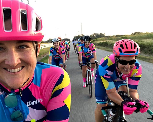 Haute Wheels Racing had a blast yesterday at the Katy Flatland Century. Ten of us knocked out 73 miles together. There was some tomfoolery (lots and lots of singing) along the way plus exceptional teamwork. 💖 Thank you NWCC for hosting this fantastic event every year, and thank you to our amazing sponsors @baseperformance @christopherbeancoffee @sheetzioperformance @traughbernutrition #kfc #katyflatlandcentury #katyflatland #hautewheelsracing #teamwork