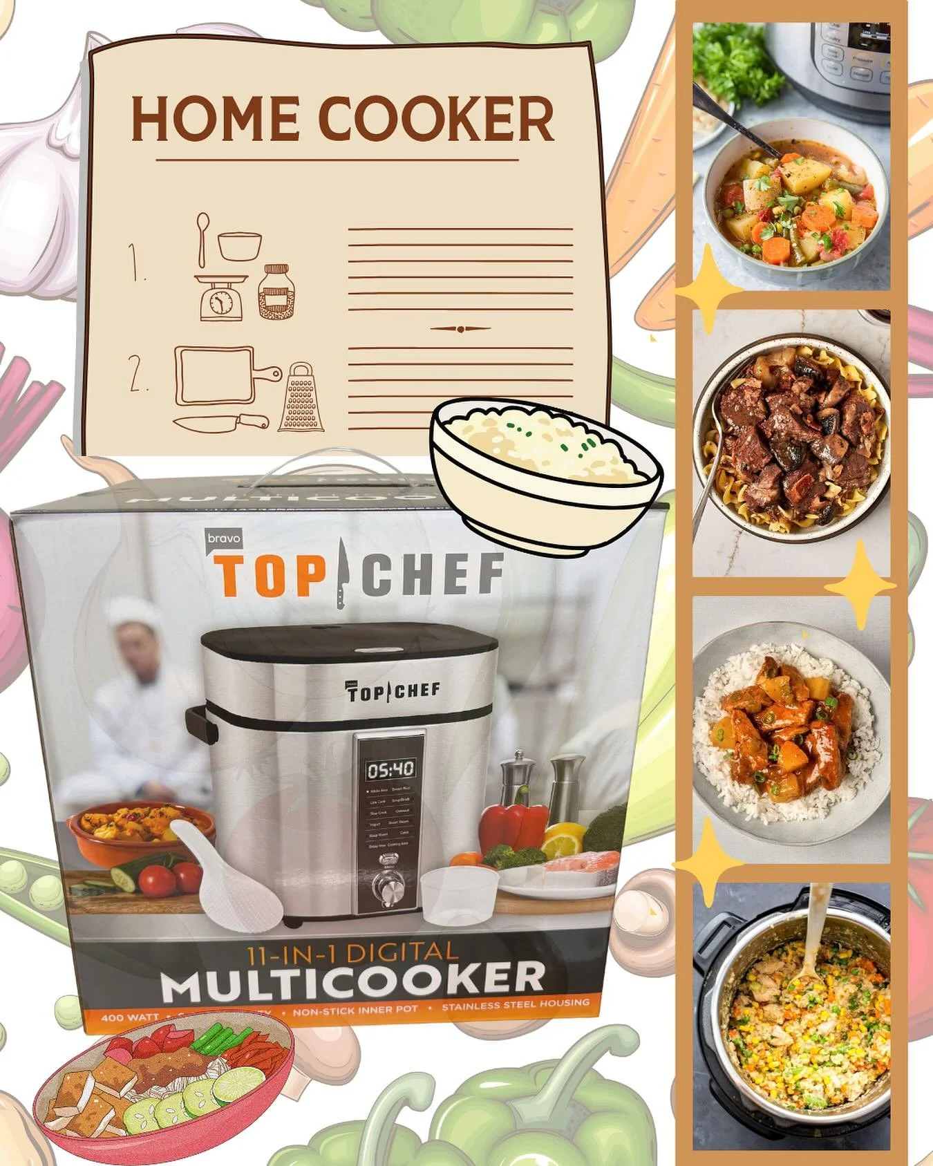 For day 6 of 12 Days of Treats, we are cooking up something good 🍽️!

If you live in an apartment this multicooker is perfect. It can make meats, rice, veggies and anything else you can think of!

Don&rsquo;t forget to call in on October 31st to win