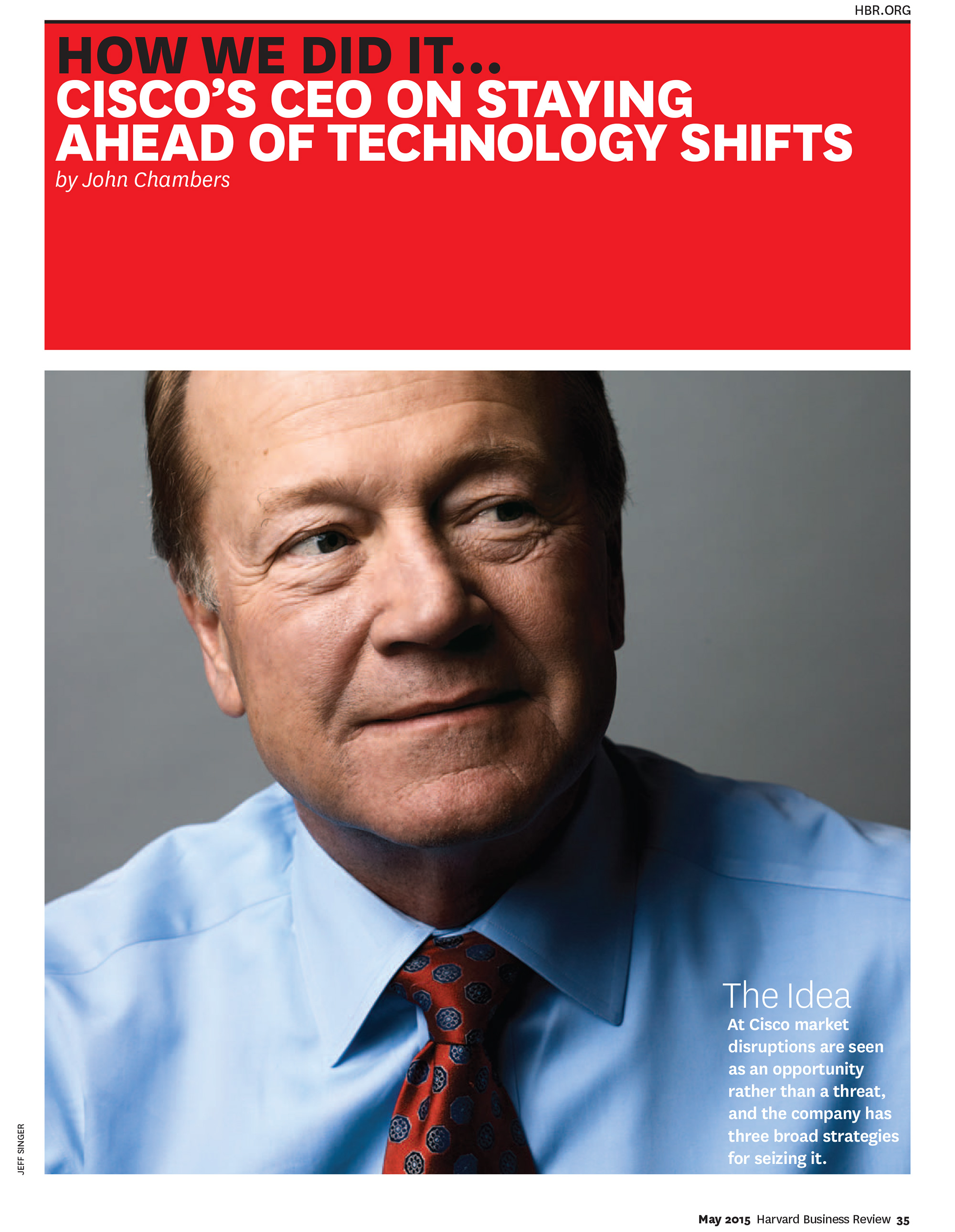 Cisco System's CEO John Chambers for Harvard Business Review