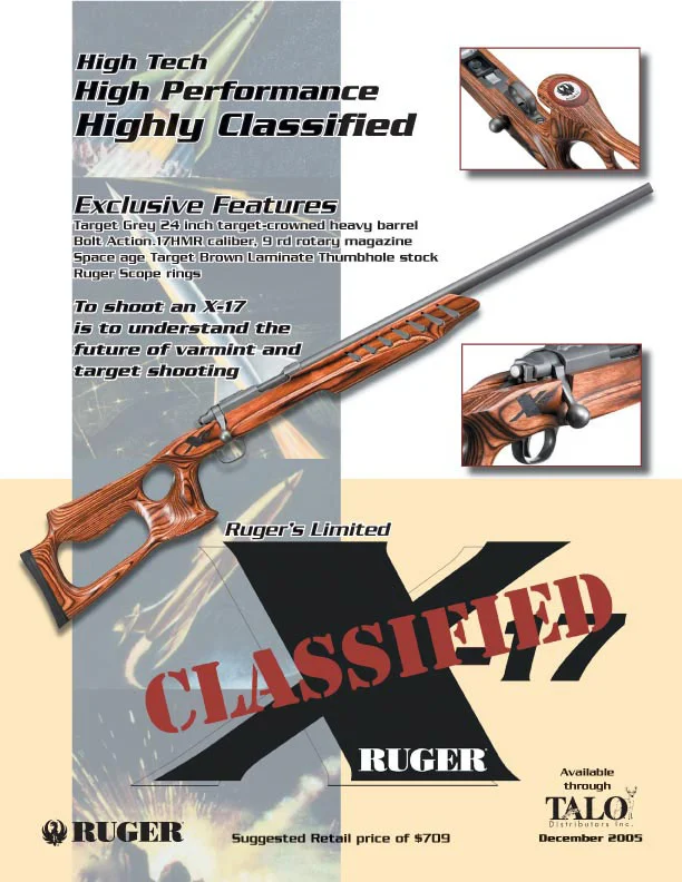 Ruger X-17 Target Grey .17HMR M77