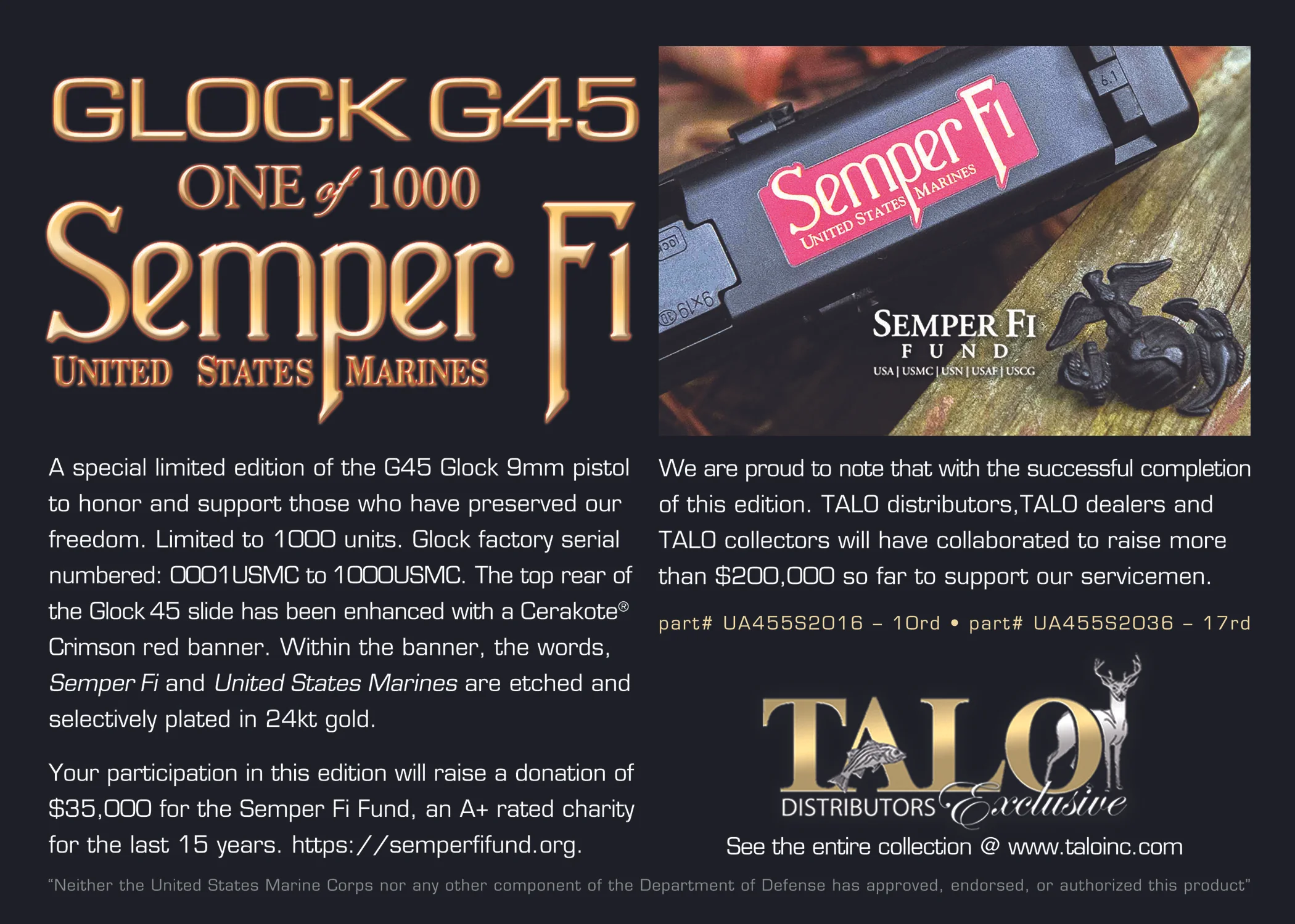 Glock — TALO Distributors Inc