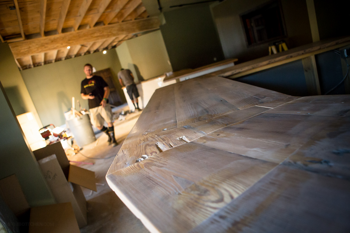 The Side Project Cellar under construction in Fall 2014.