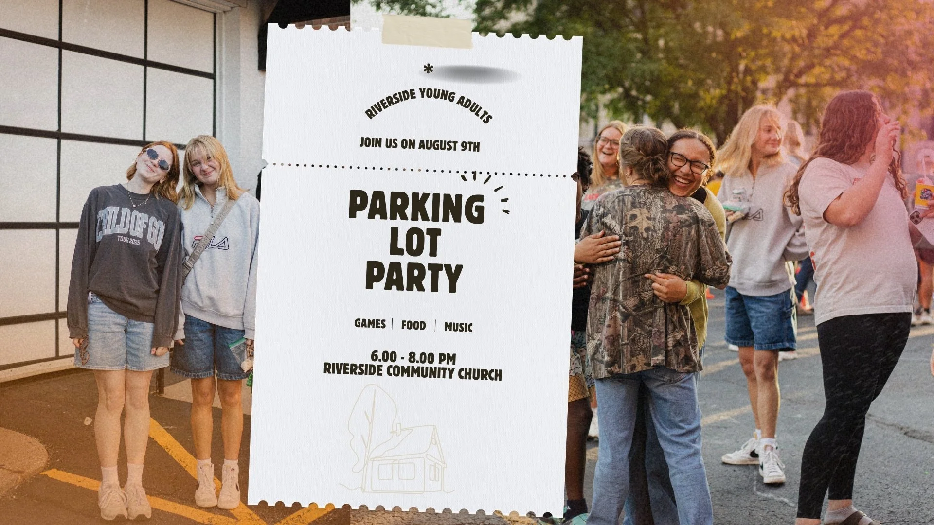 Young Adults Parking Lot Party