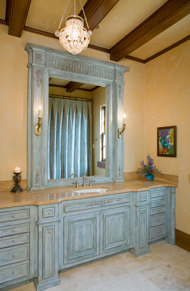 Her vanity - petite details perfect simple lines.