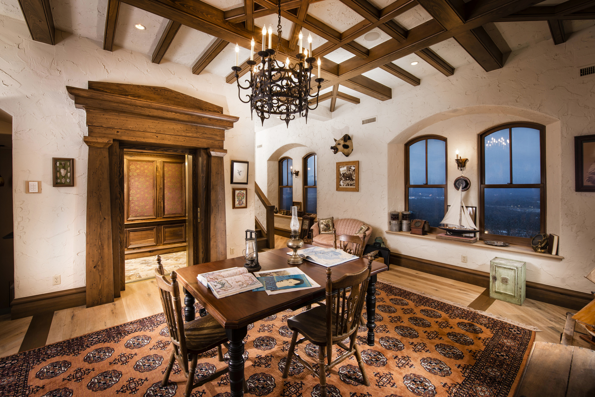 The map room, with extraordinary views. Third floor.