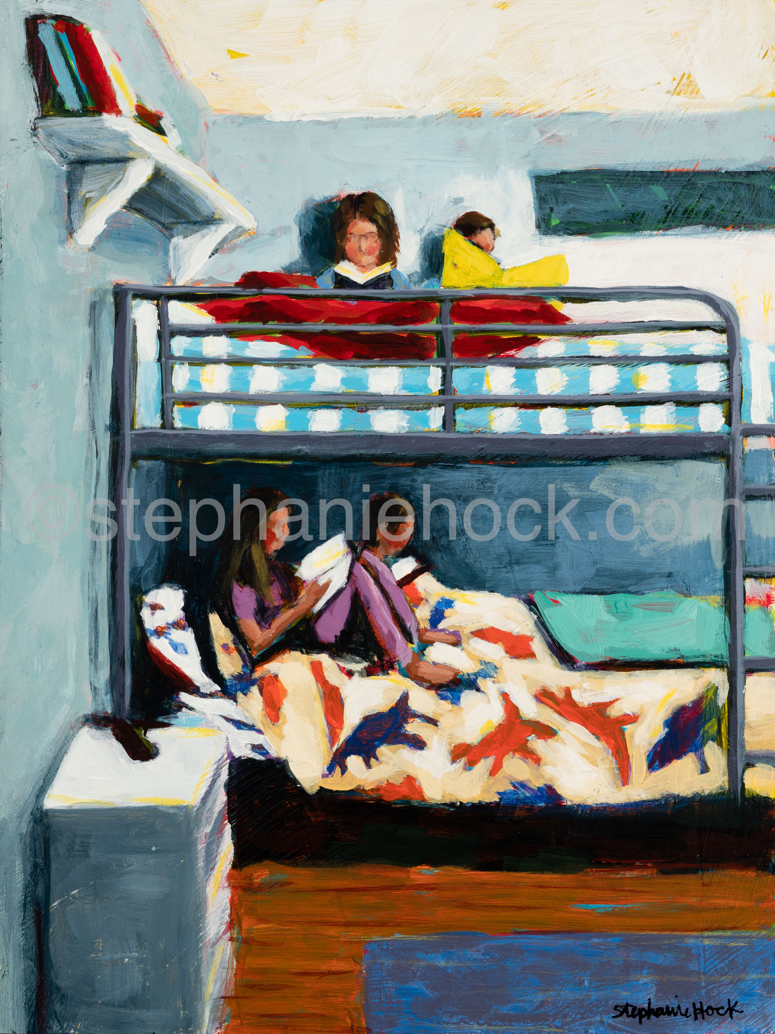 2005 Books and Bunk Beds 9x12.jpg