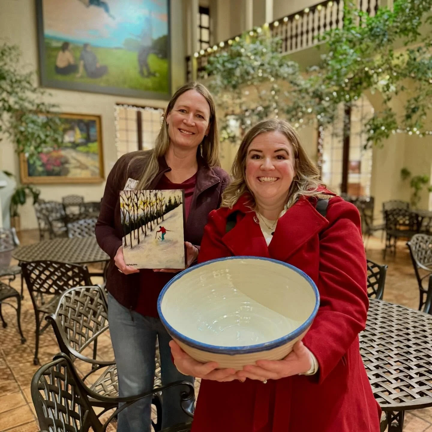 I&rsquo;m so, so grateful for the artist community! First, for my friend @alisonwatsonpottery the talented potter and ski instructor. She&rsquo;s been sharing her photos with me for years to paint, including this one, &ldquo;Me and the Trees,&rdquo; 