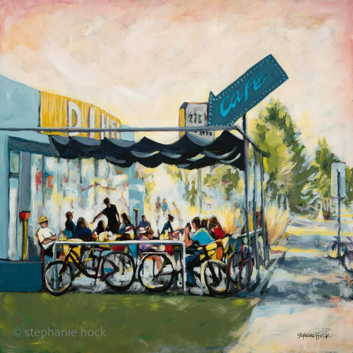 As newlyweds, we discovered the greatest cafe next to our apartment &amp; started getting breakfast alongside the regulars. We fell in love with the thick bacon and fence made of old bicycles. We learned our community at those tables, made friends, f