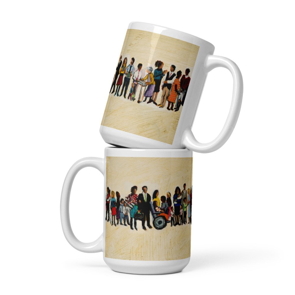 "Diversity" White glossy mug