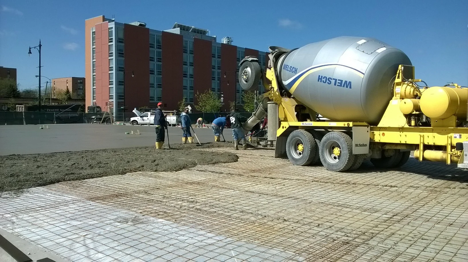 Pouring the Retail Building slab