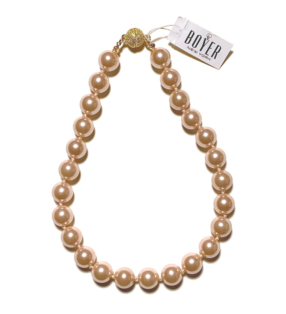 Pale Pink Pearl Necklace with magnetic clasp — Boyer New York