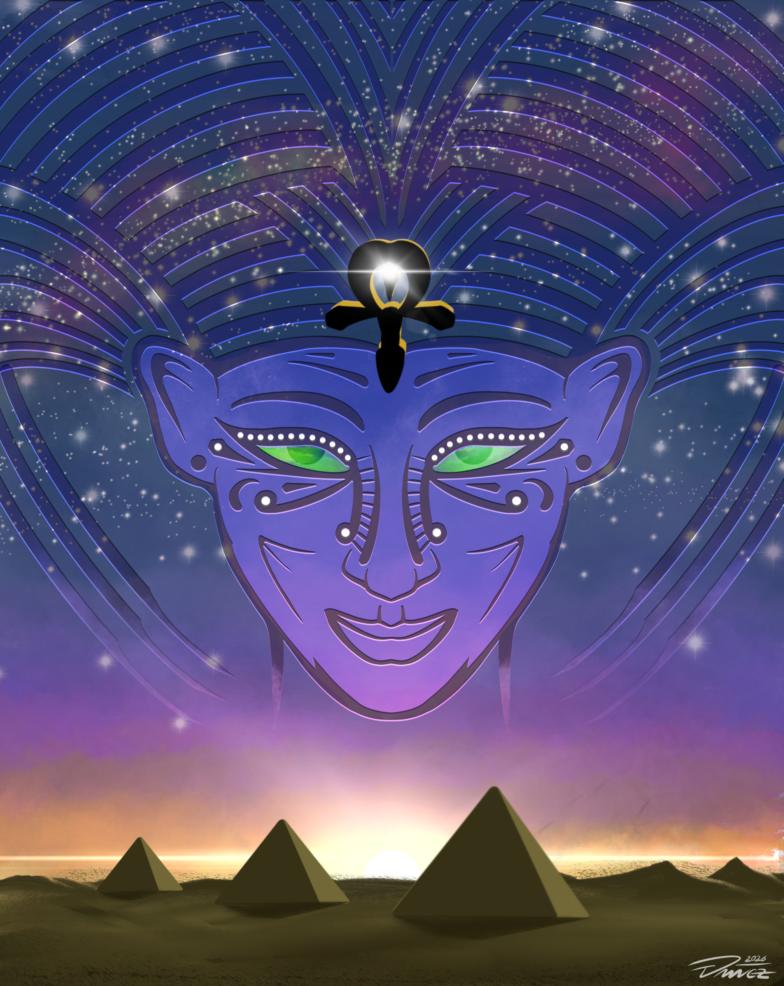 Pharaoh Spirit (digital painting) (2026)