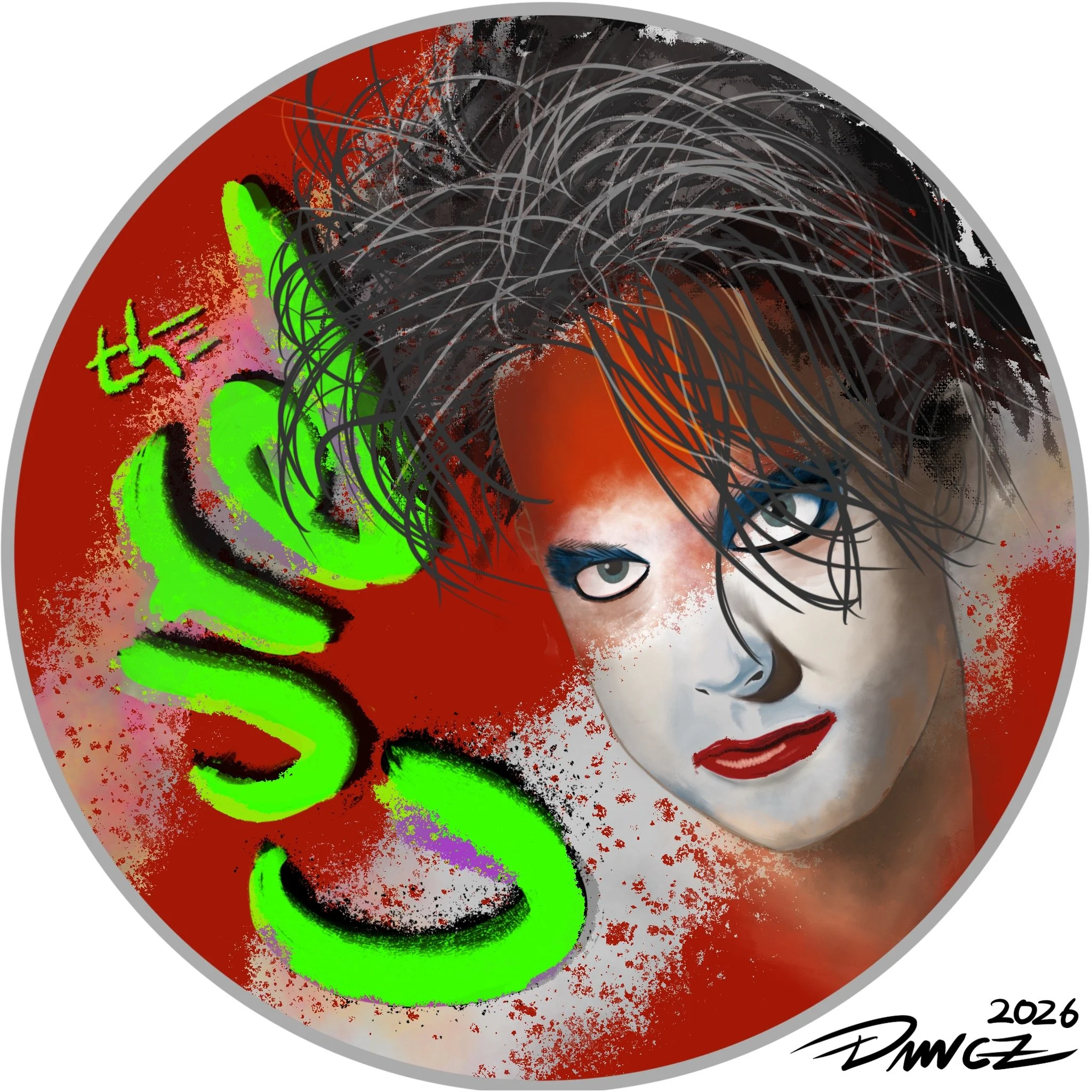 The Cure - Fan Button (w/Procreate)