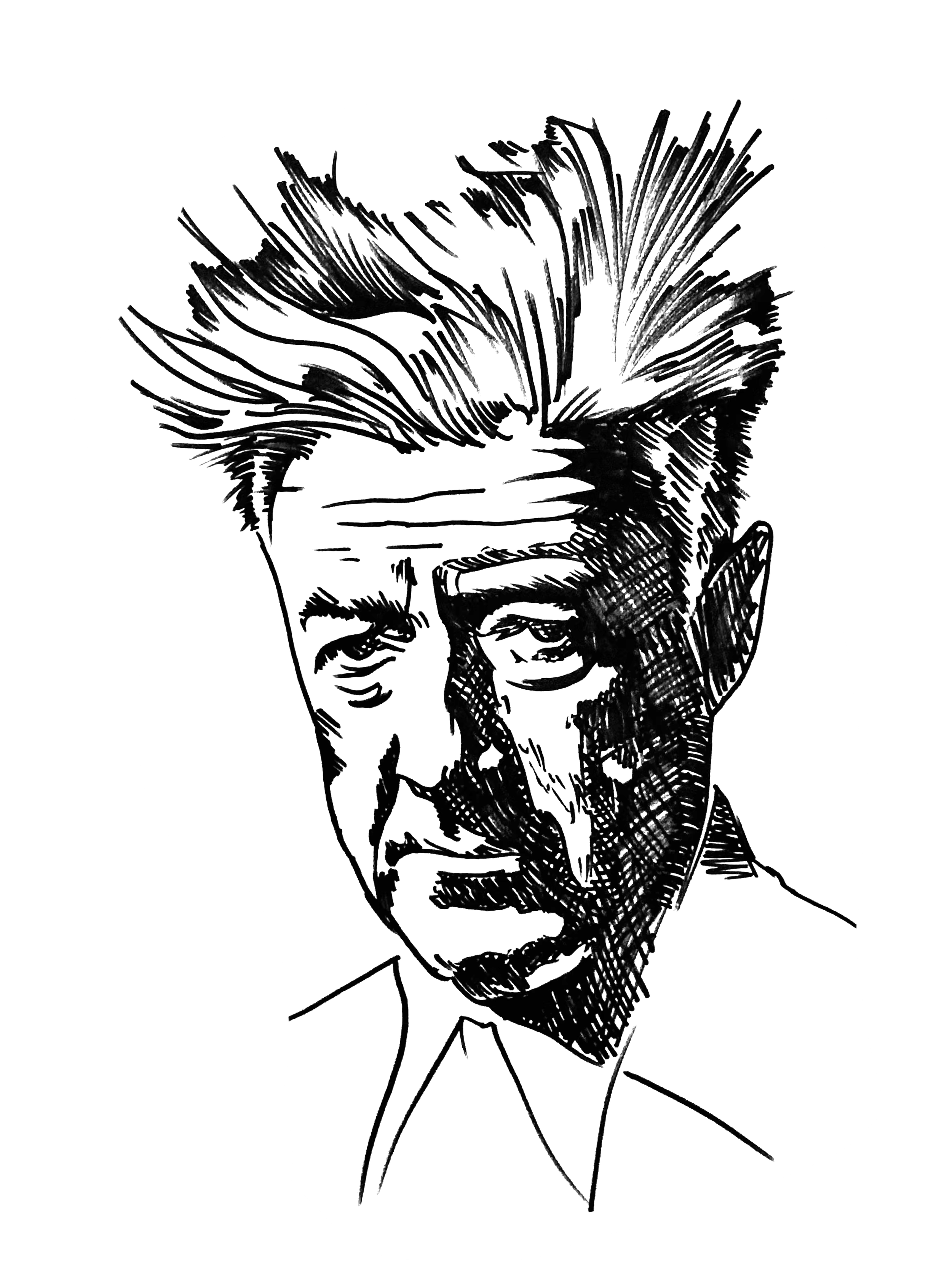 David Lynch - stencil concept sketch (2025)