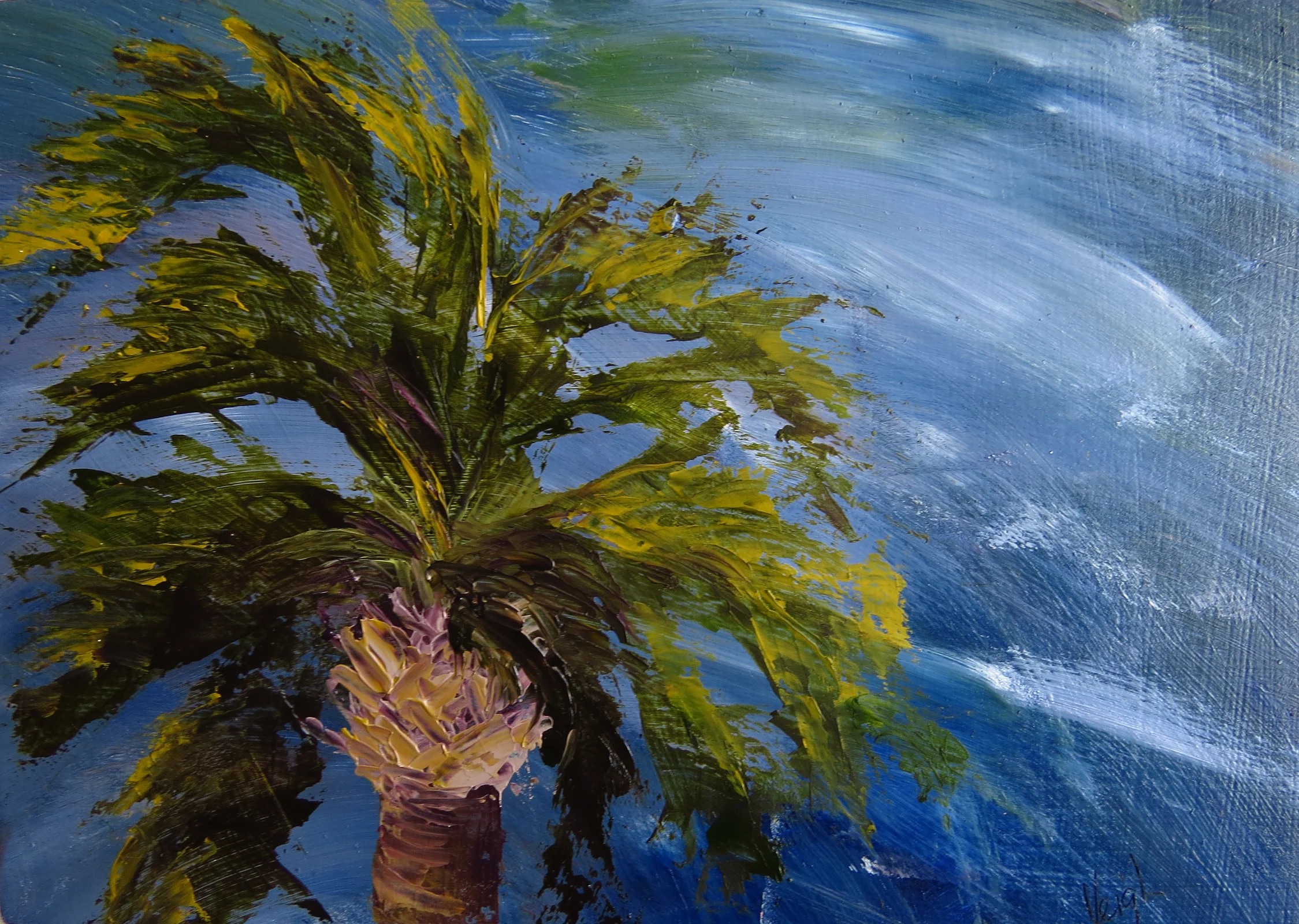 "Windblown" (5x7) oil on panel