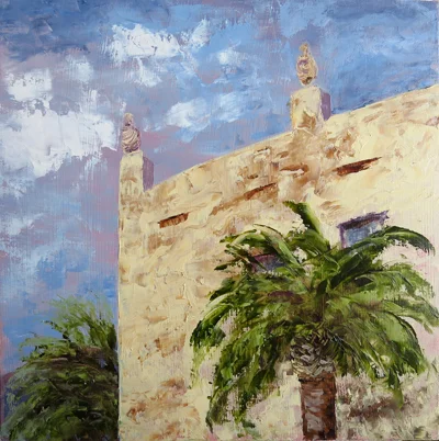 "Sunny Corner", (12x12) oil on panel