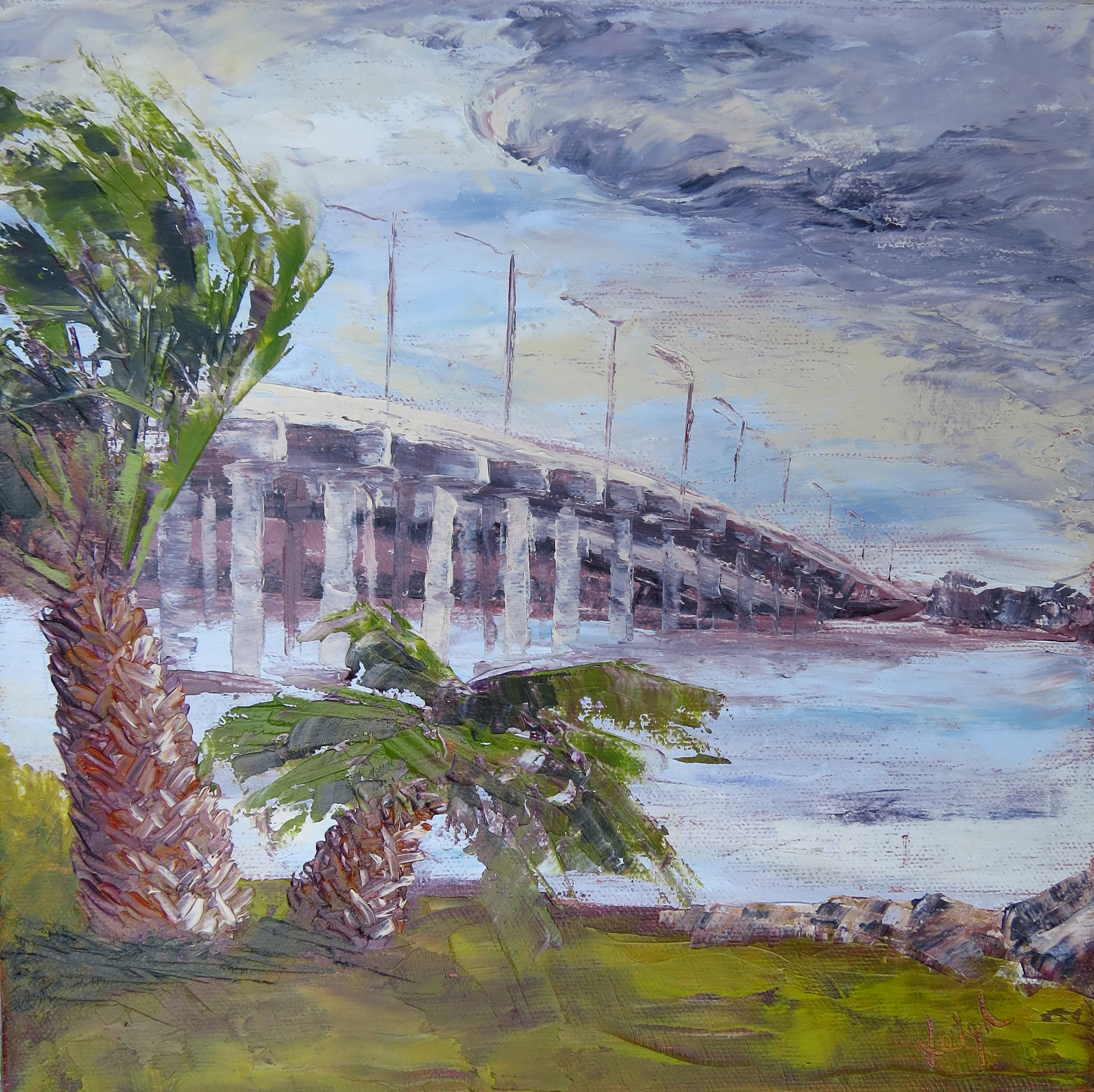 "Passing Showers" 10x10, oil on canvas