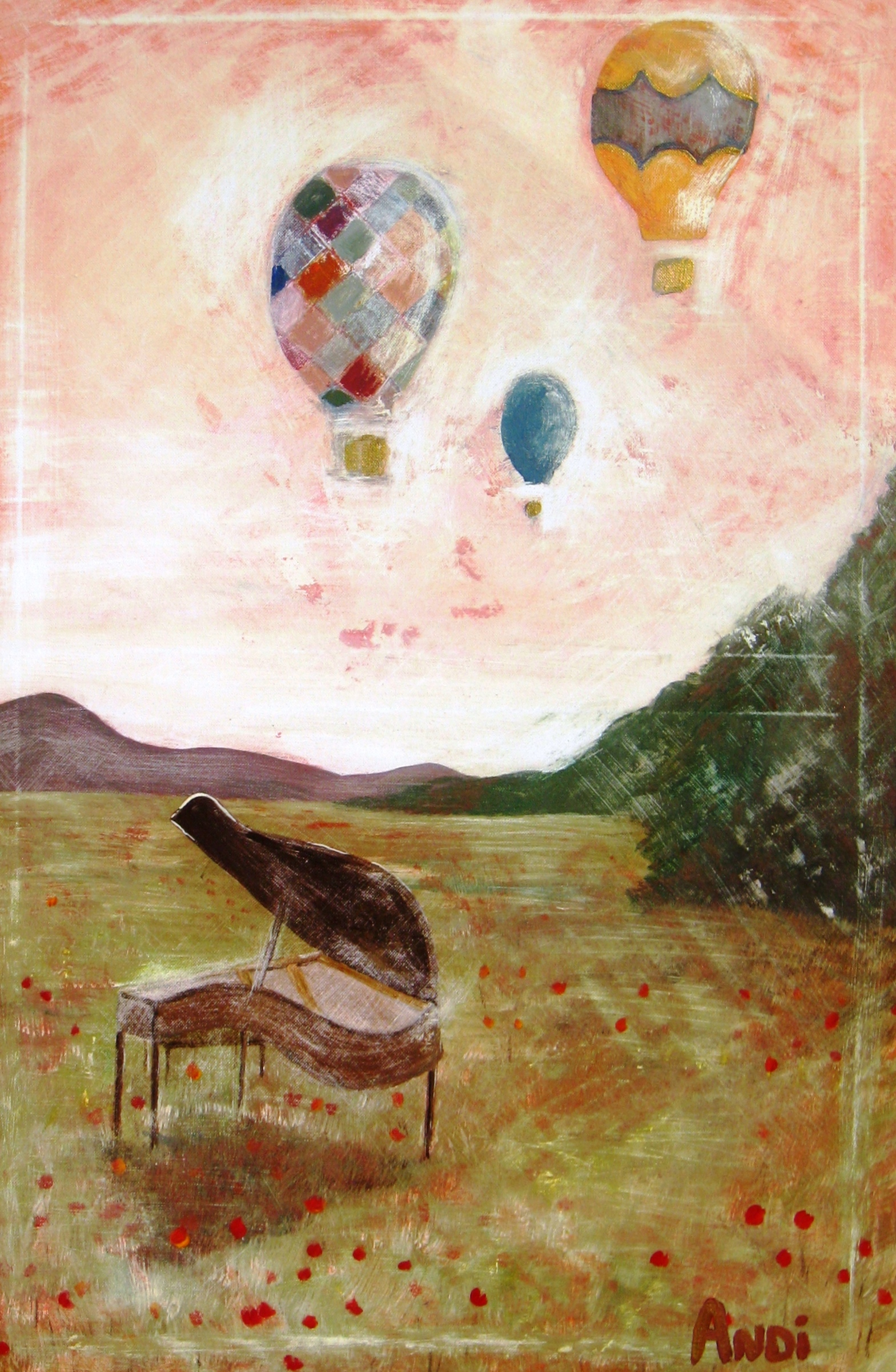 Piano and Balloons