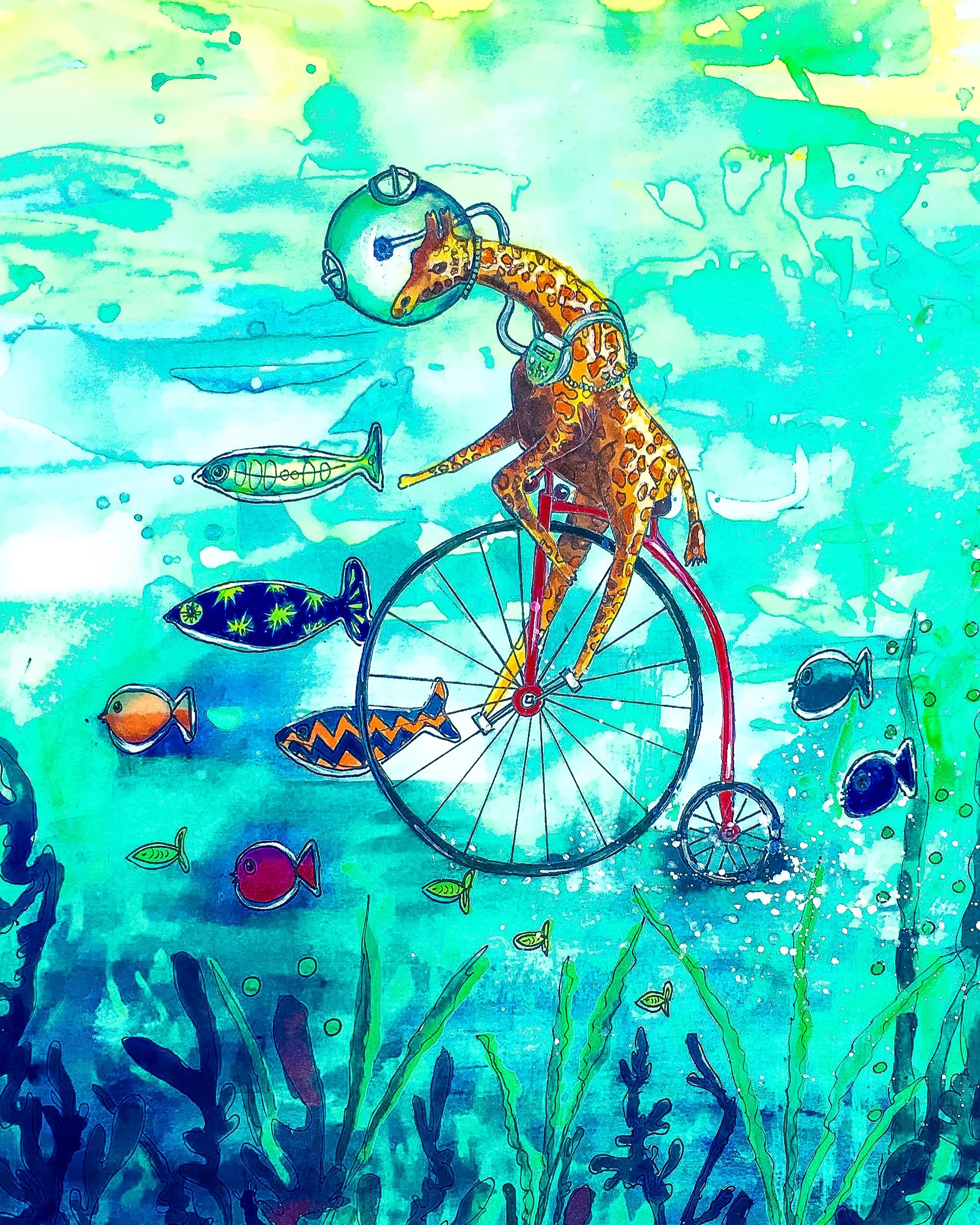 Underwater Giraffe