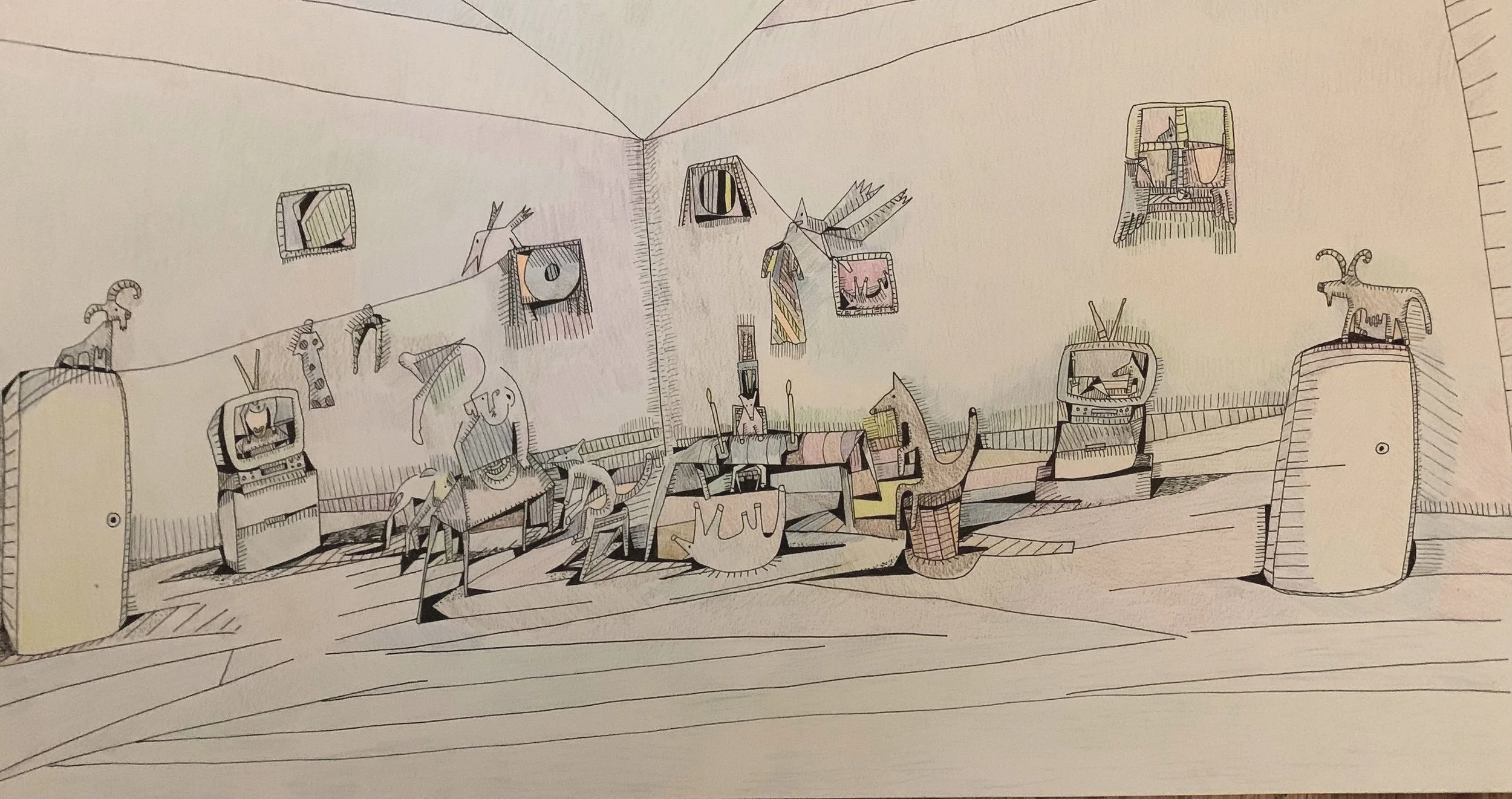 "Landing" drawing