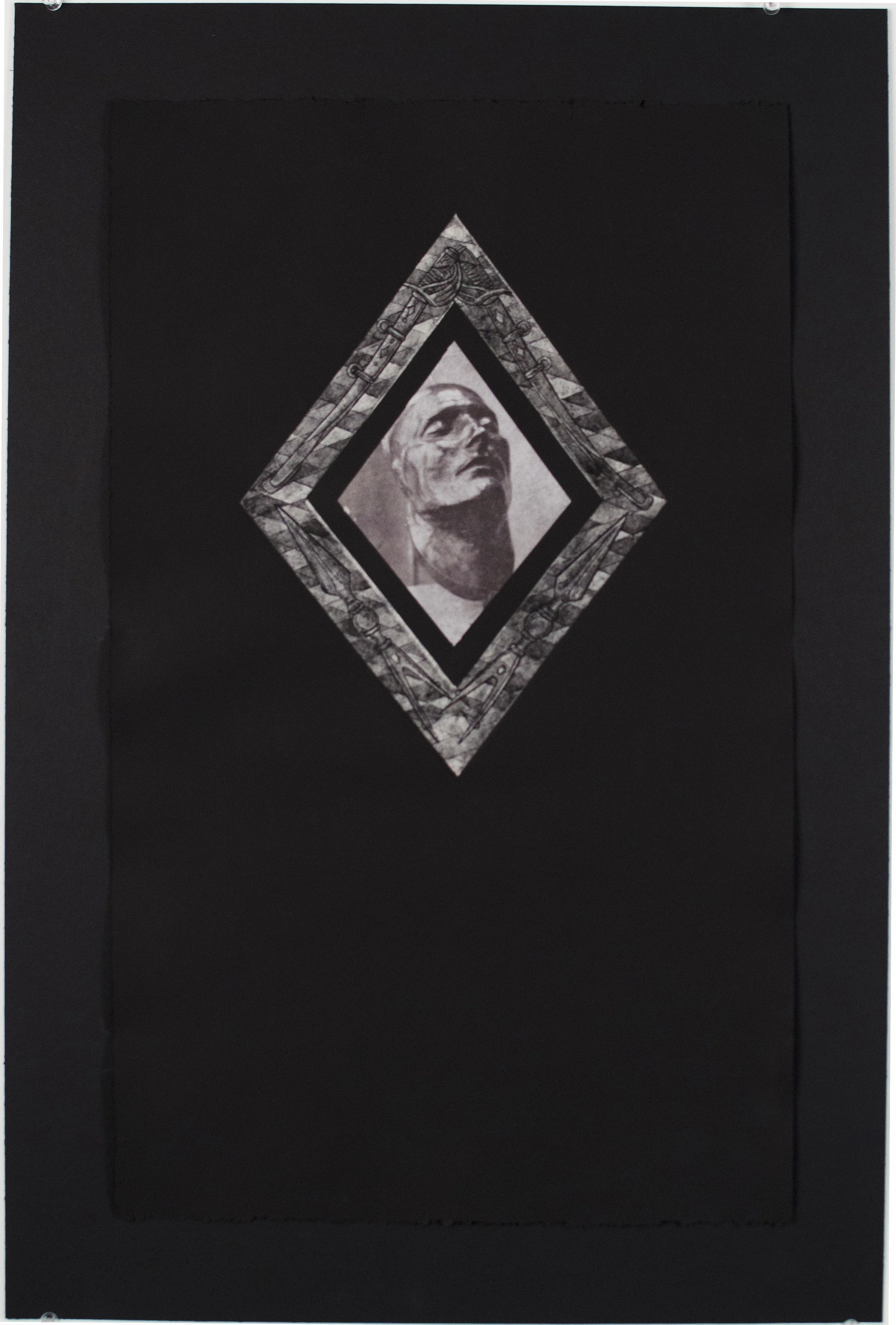  Napoleon Death Mask. Etching and polymer plate chine colle. Edition of 10. Price upon request.&nbsp; 