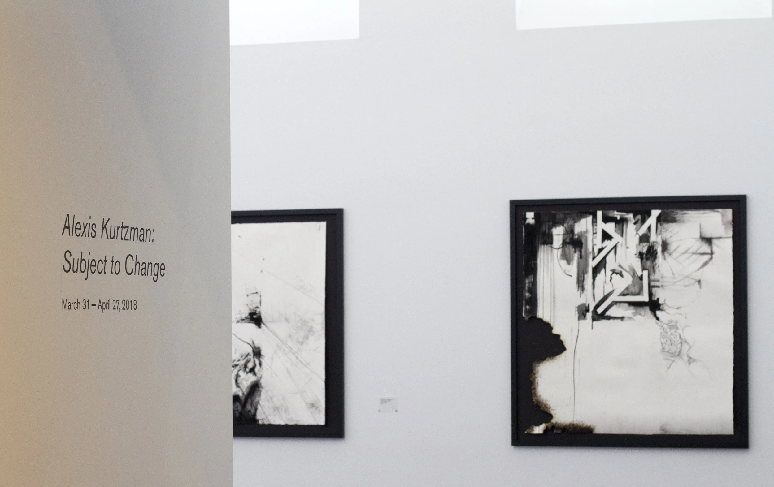 Gallery View, MFA Thesis Exhibition Subject to Change