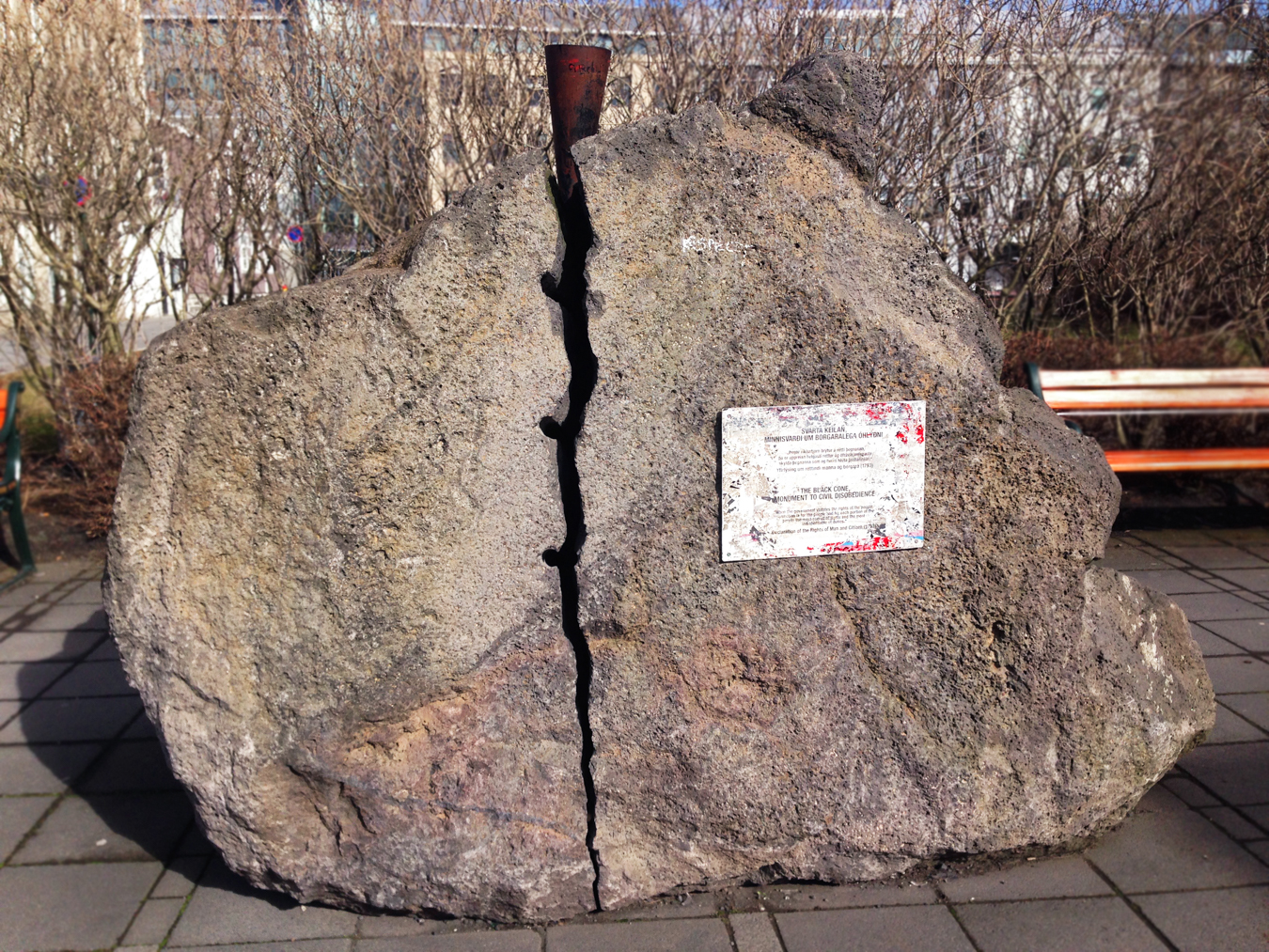 SANTIAGO SIERRA, THE BLACK CONE, MONUMENT TO CIVIL DISOBEDIENCE, 2012. PHOTO: KRISTEN BROWN